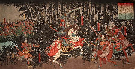 粟津の戦いの浮世絵