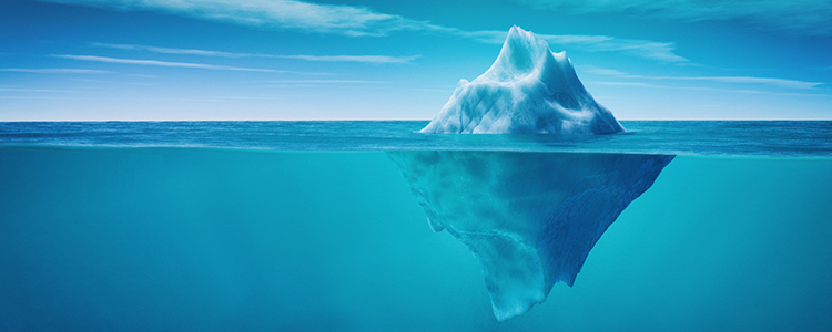 海に浮かぶ氷山のイメージ