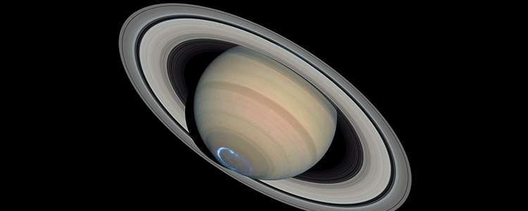 美しい輪を持つ土星のイメージ