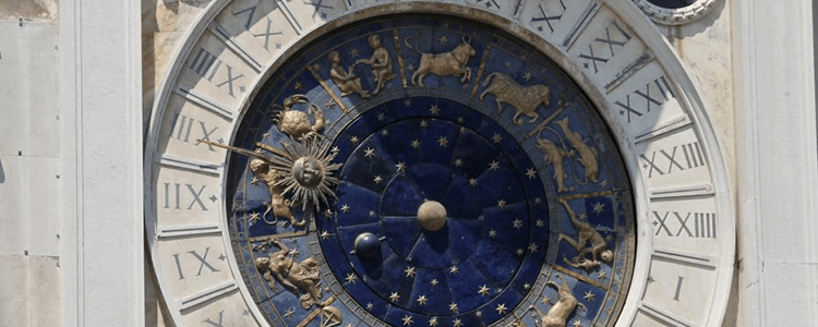 魚座を含む星座時計のイメージ