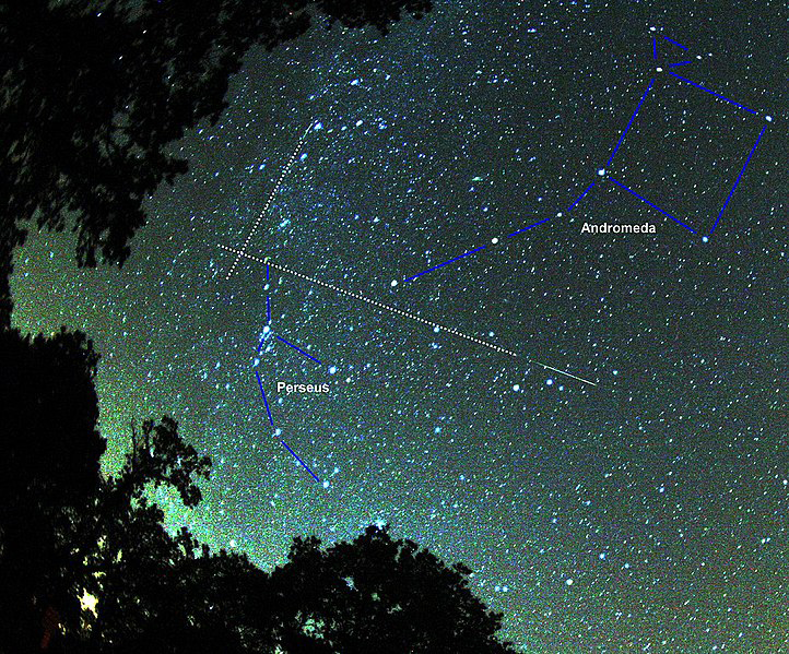 ペルセウス座流星群の放射点