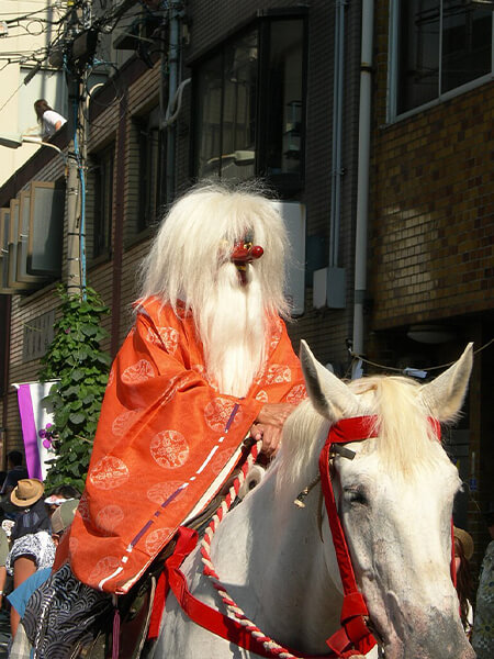 天神祭（大阪）の陸渡御におけるサルタヒコ