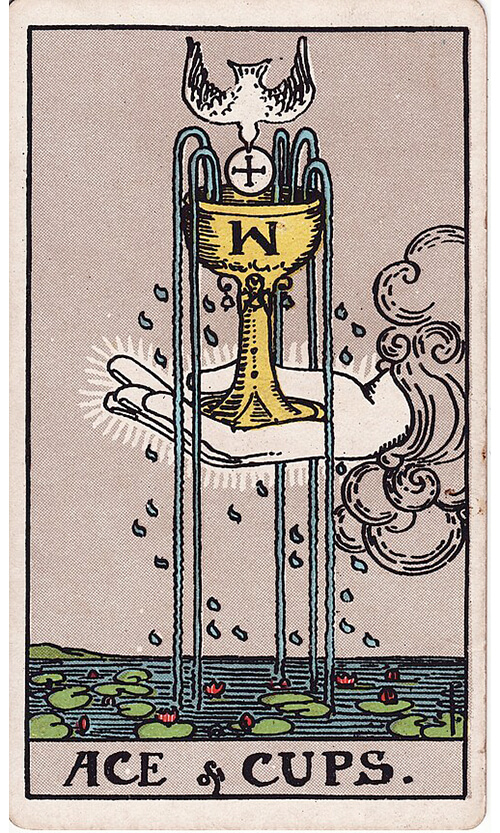 タロットカード カップのエース（Ace of Cups）の絵柄