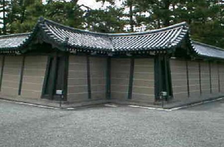京都御所の築地塀　北東角の部分