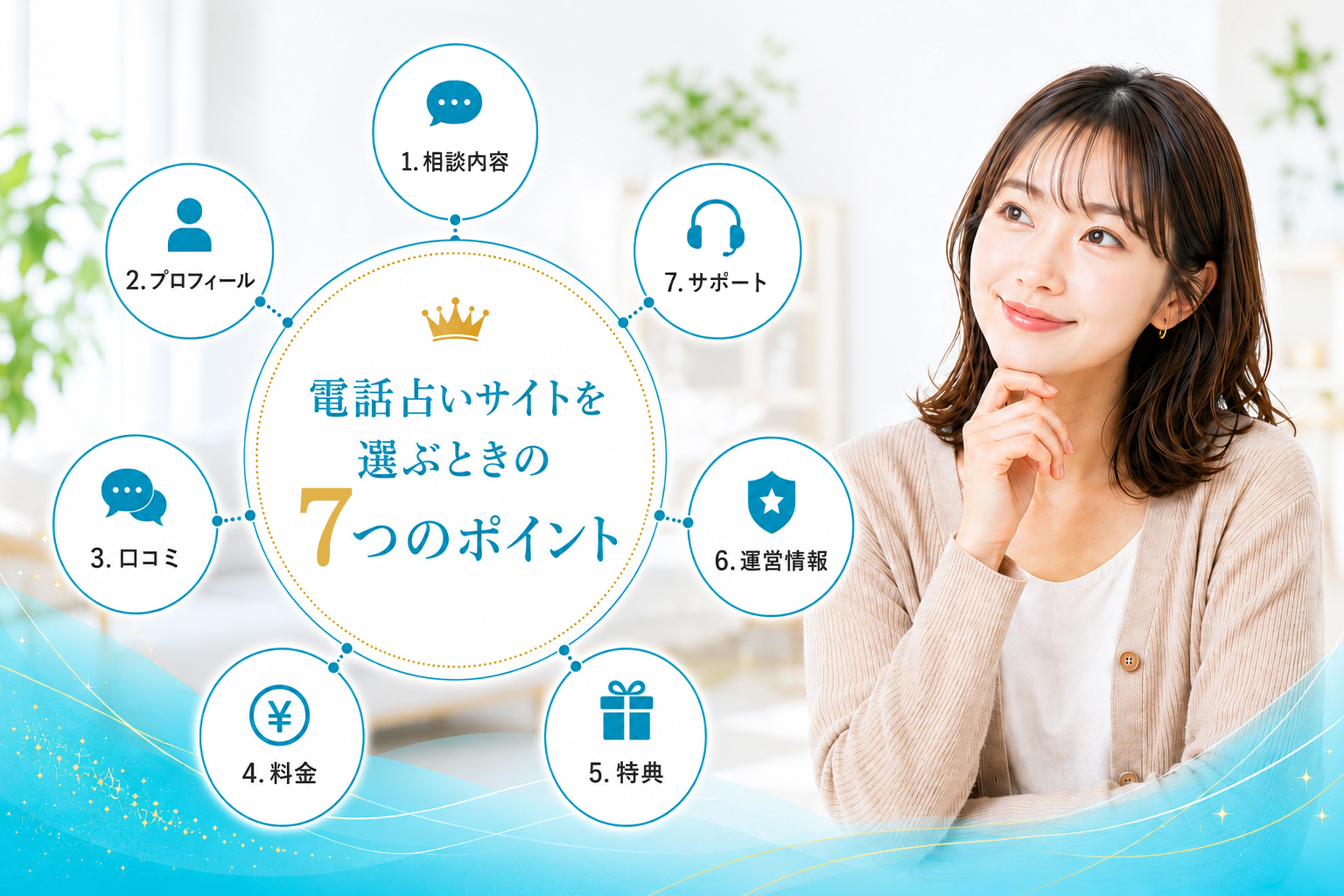 電話占いサイトを選ぶときの7つのポイント
